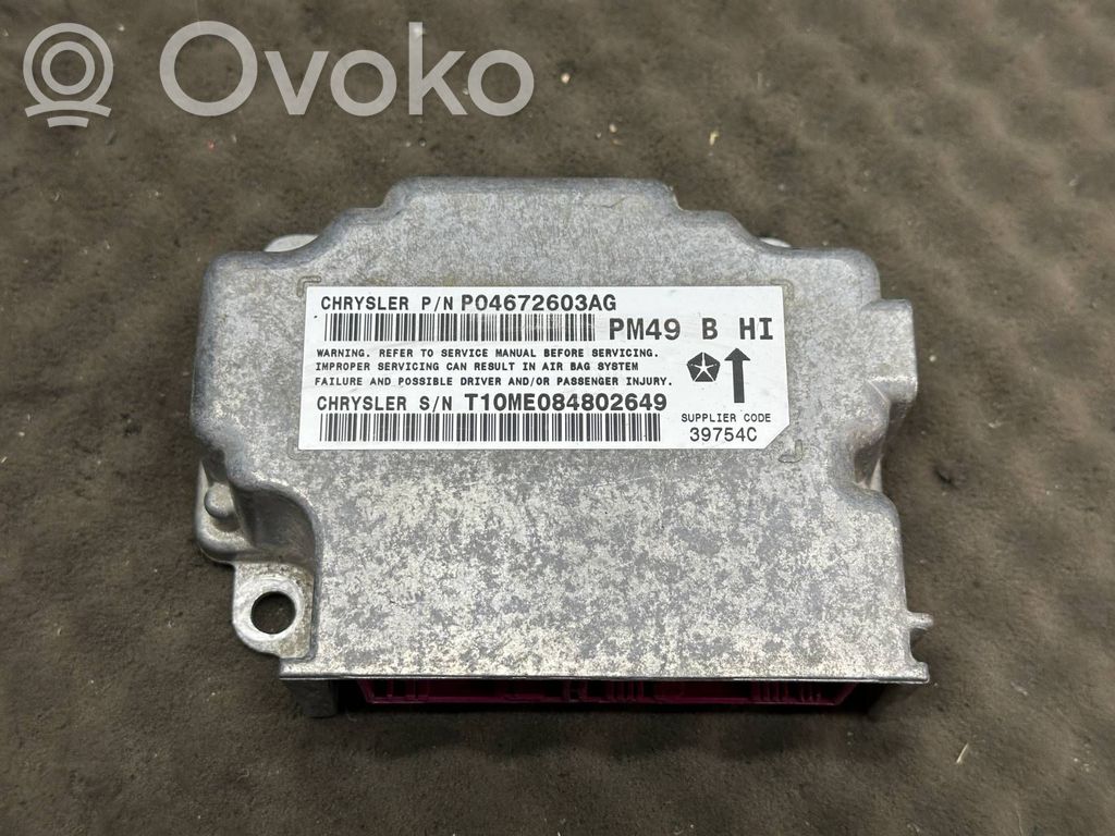 Dodge Caliber Module de contrôle airbag 