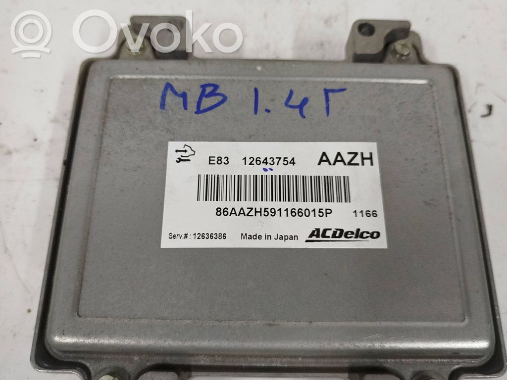 Opel Meriva B Engine control unit/module 