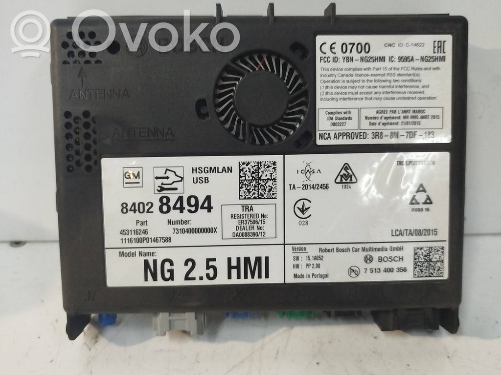 Opel Insignia A GPS navigation control unit/module 