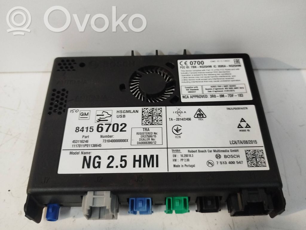 Opel Astra K GPS navigation control unit/module 