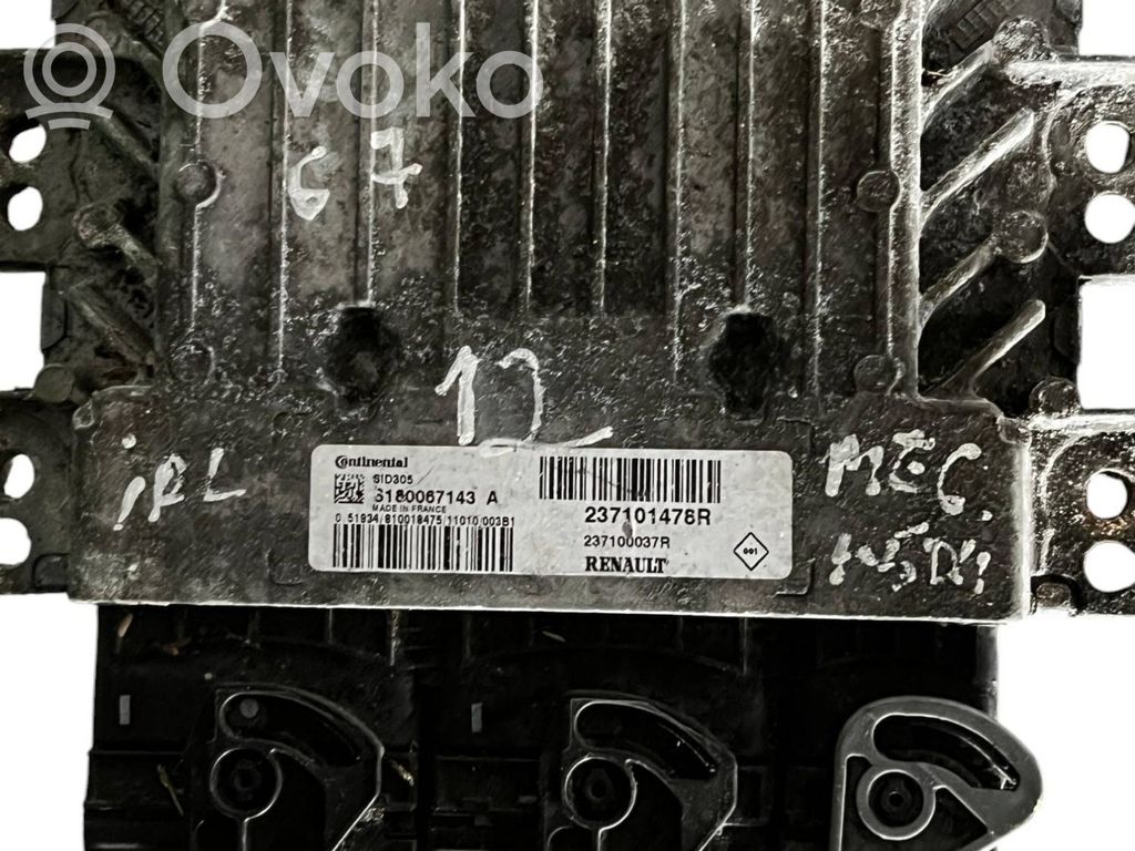 Engine control unit/module   237100037R,S180067143A,237101478R