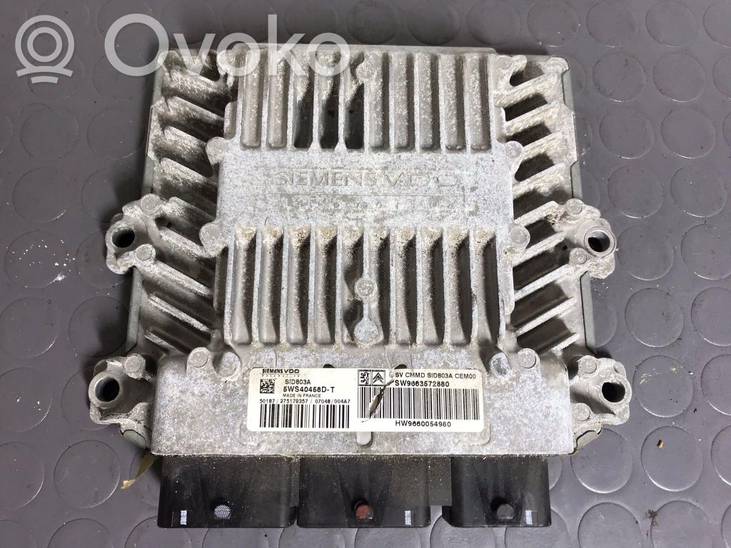 Engine control unit/module   9660054980,5WS40458DT,9660054980,SW9663572880