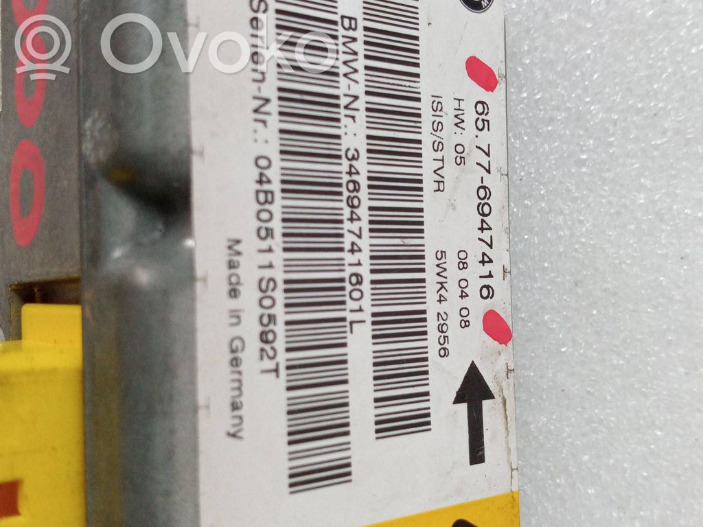 BMW 7 E65 E66 Module de contrôle airbag 