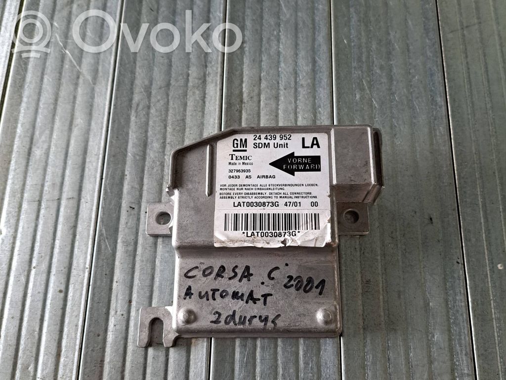 Opel Corsa C Airbag control unit/module 