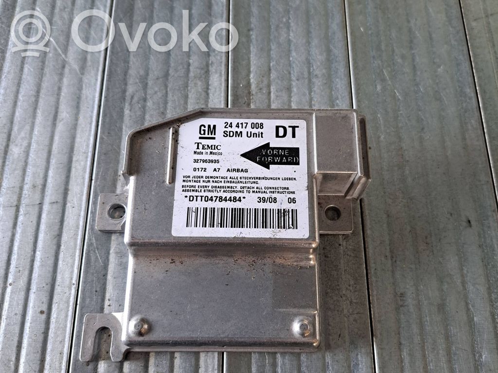 Airbag control unit/module   24417008,DTT04784484,327963935
