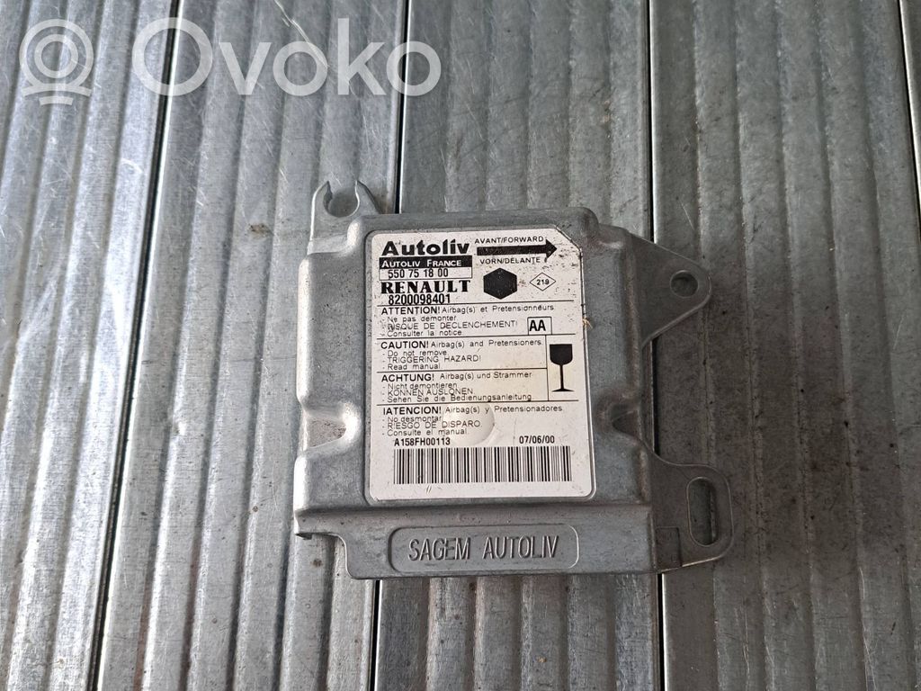 Renault Kangoo I Airbag control unit/module 