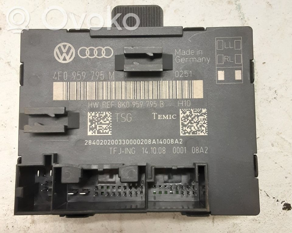 Unité de commande module de porte   4F0959792T,4F0959795M,4F0959795M
