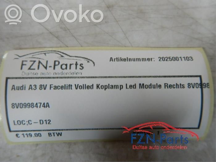 Audi A3 S3 8V Otras unidades de control/módulos 