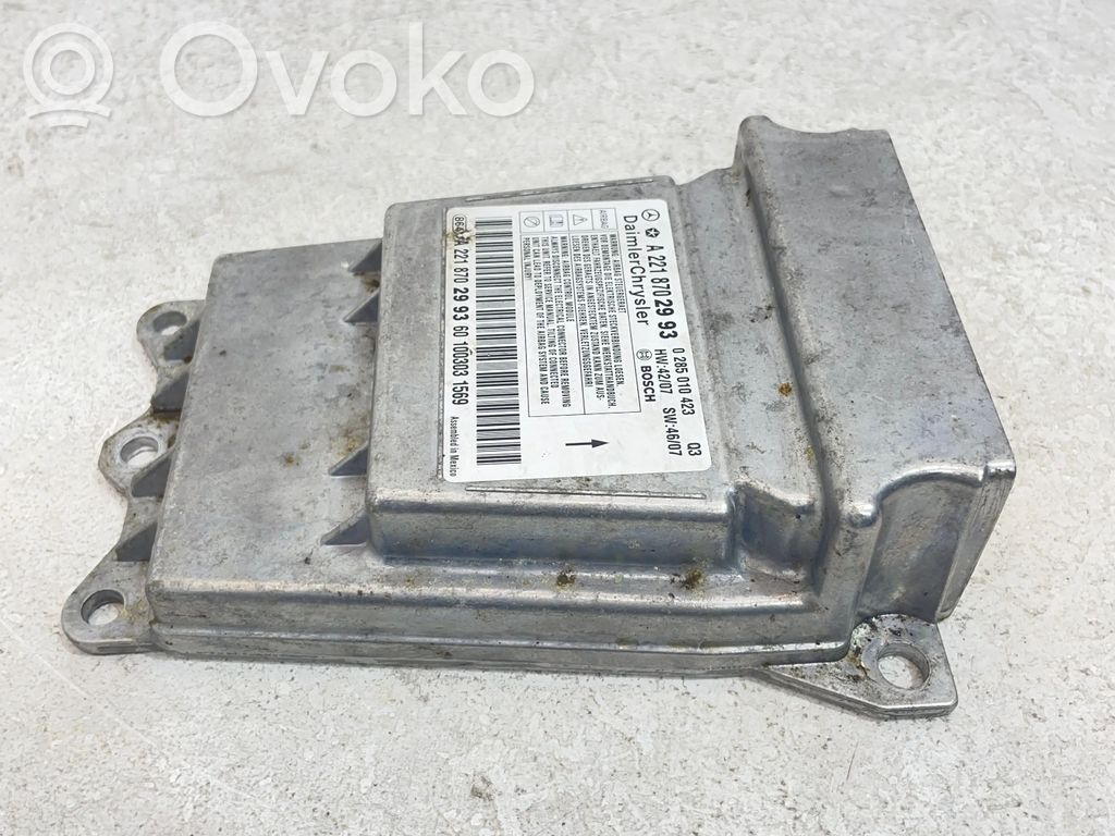 Mercedes-Benz S W221 Airbag control unit/module 