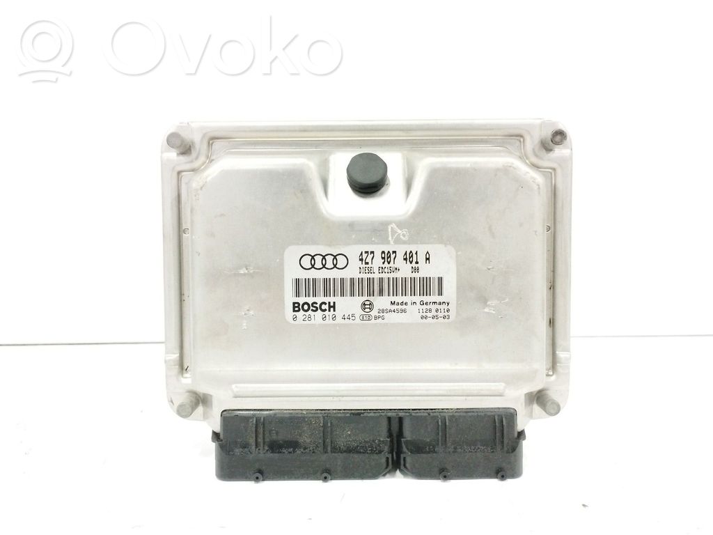 Unidad de control/módulo del motor   4Z7907401A,0281010445