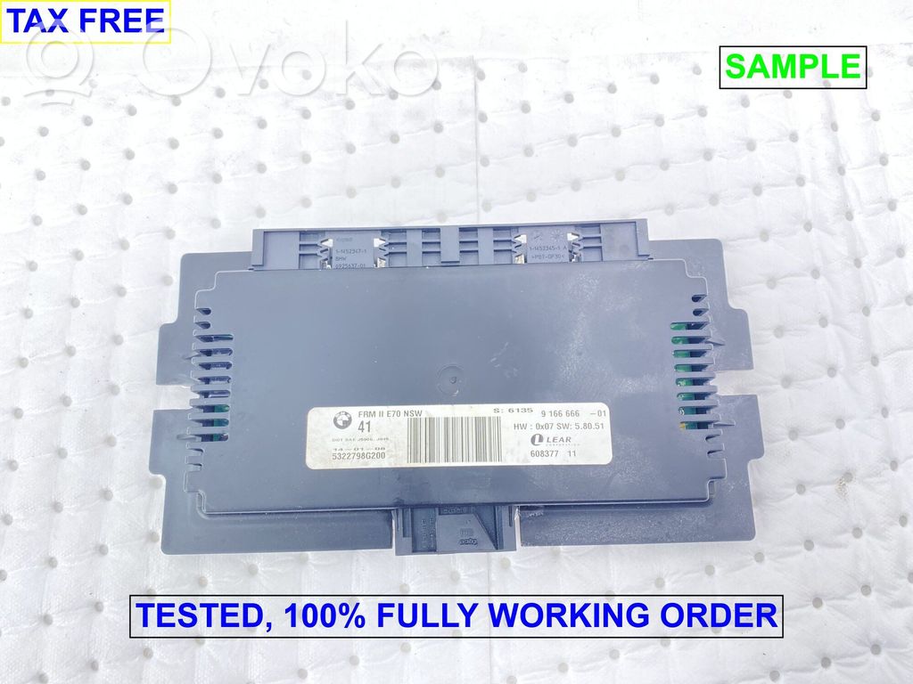 Central body control module   6827063,61359166666,61356827063,6801294,9133167,9140887,9147388,9153805,9166666,9166669,9170455,9176826,9220154,9224619,9230434,9242524,9249075,9263792,9286155,9287252,9308375,9342897