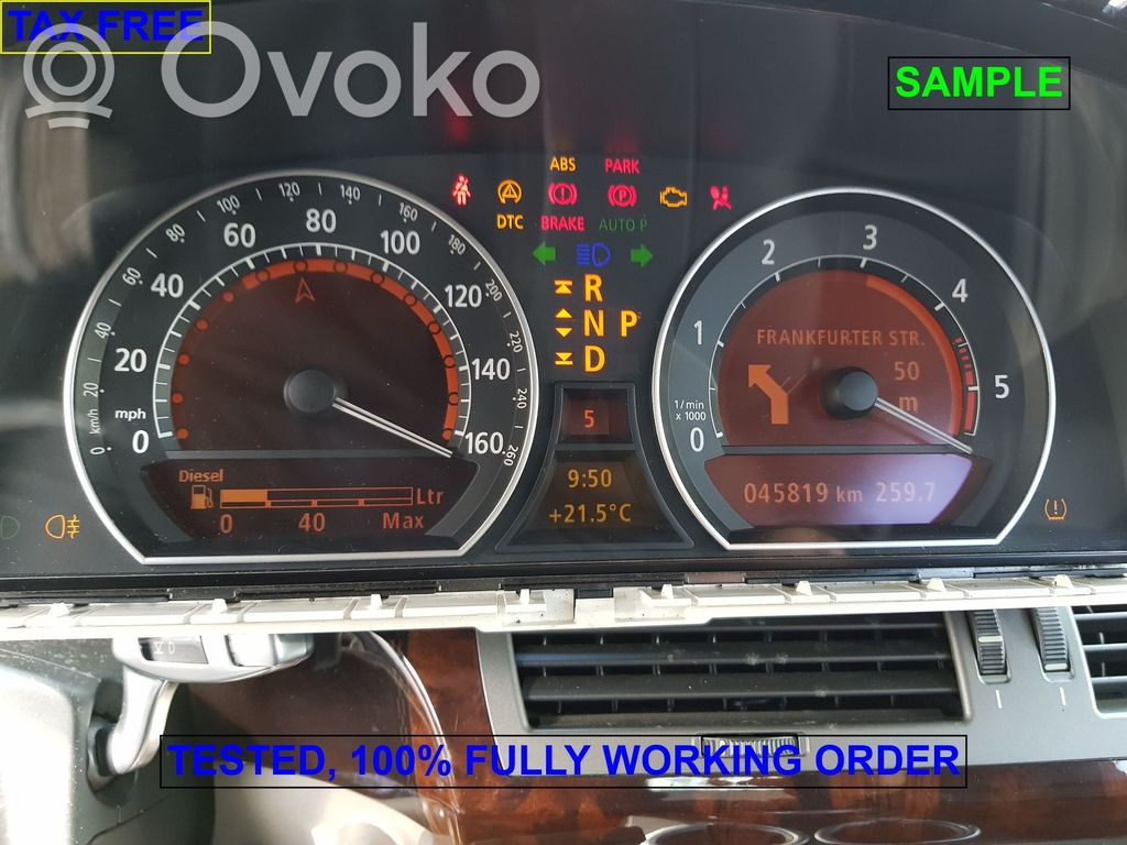 BMW 7 E65 E66 Speedometer (instrument cluster) 