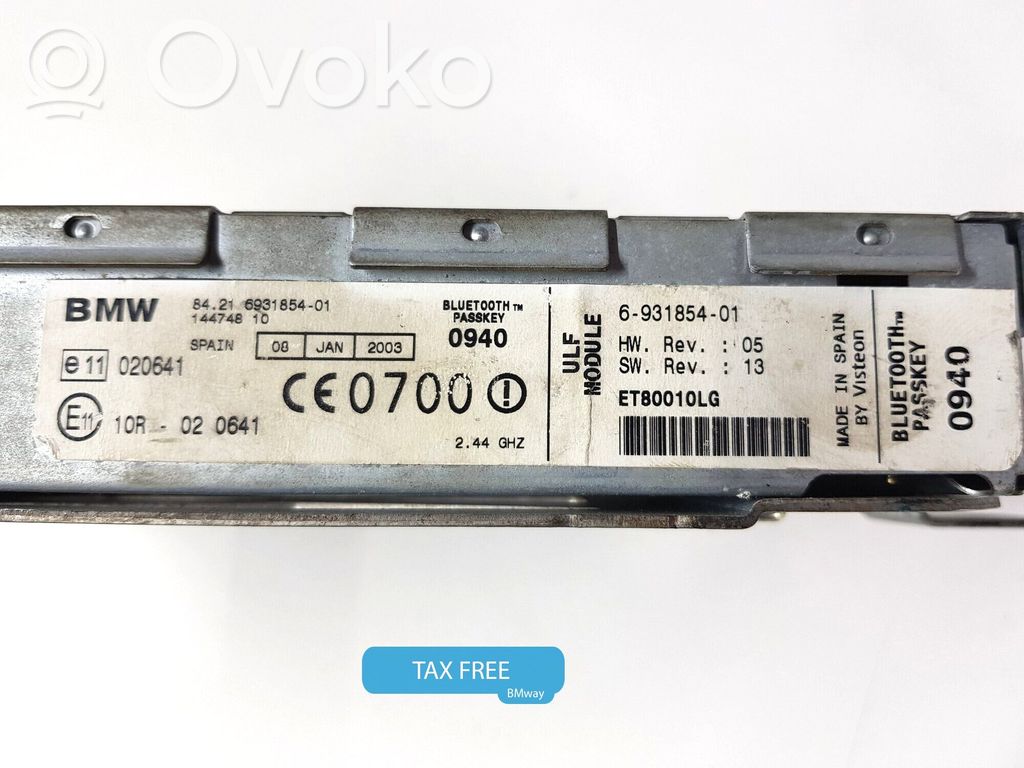 BMW 5 E39 Bluetooth Modul Steuergerät 
