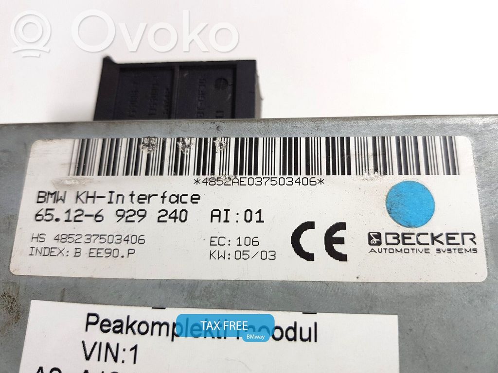 BMW 7 E65 E66 Unité de commande, module téléphone 