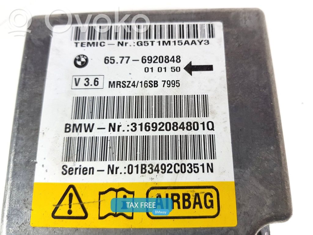 BMW 7 E38 Centralina/modulo airbag 