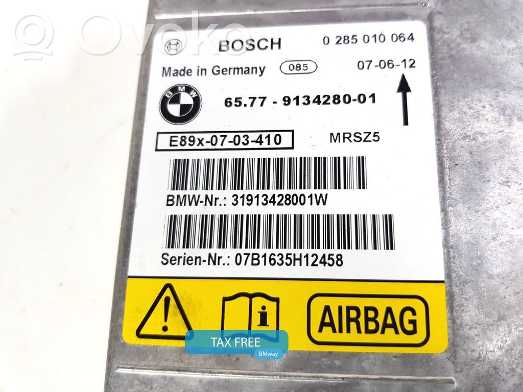 Airbagsteuergerät   9134280,9134280,65779134280,0391034,0392849,0393660,0394017,0395753,0395852,0396717,0398810,0410801,0412995,0414644,9119058,9122500,9125224,9134280,9166057,9184432