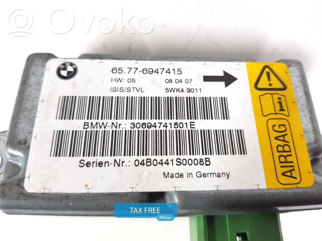 BMW 7 E65 E66 Module de contrôle airbag 