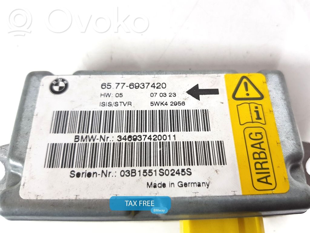 BMW 7 E65 E66 Turvatyynyn ohjainlaite/moduuli 