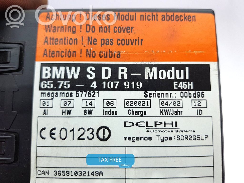 BMW 3 E46 Alarm control unit/module 