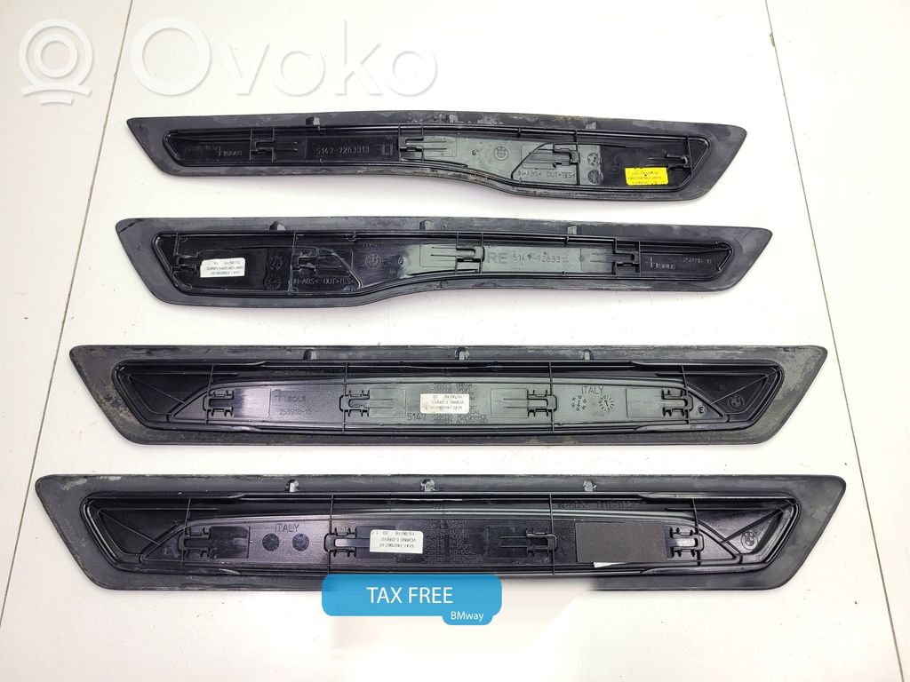 BMW 3 F30 F35 F31 Zestaw listew progowych (wewnętrznych) 