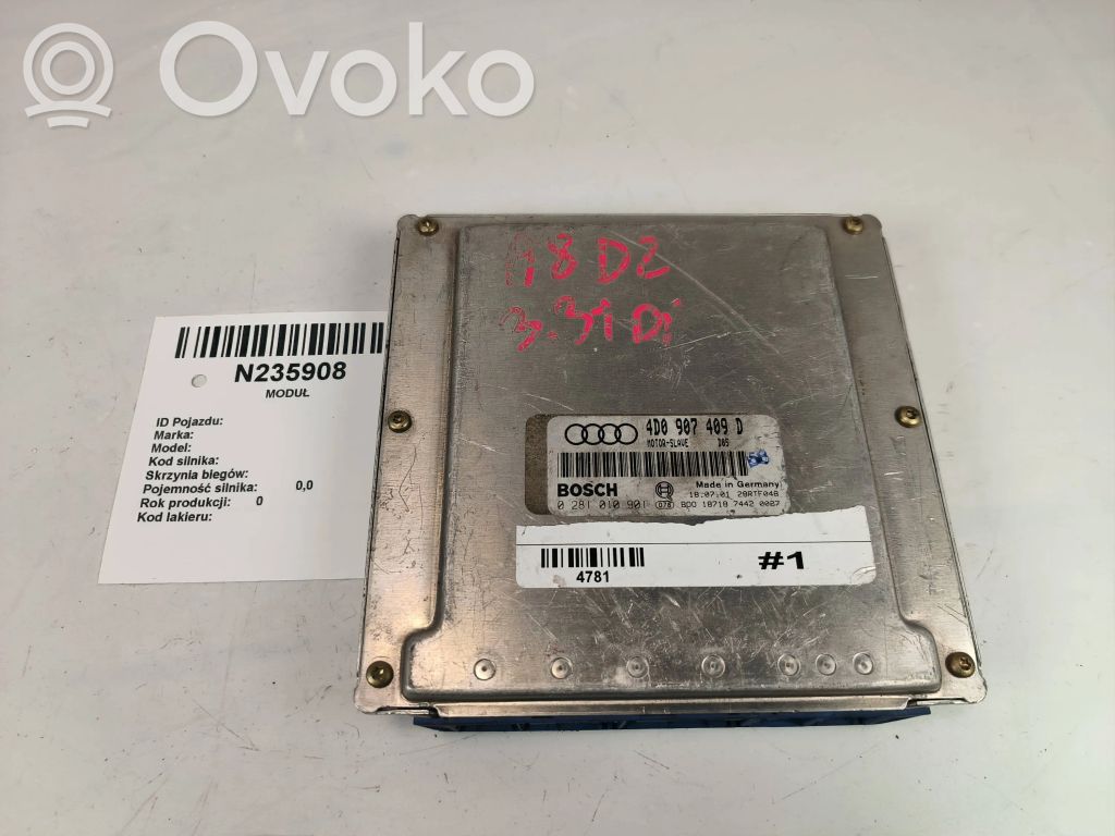 Engine control unit/module   4D0907409D,28RTF048,0281010901
