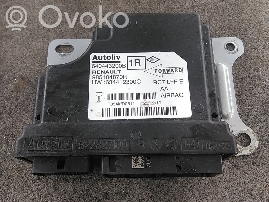 Renault Megane IV Unitate/modul de comandă airbaguri 