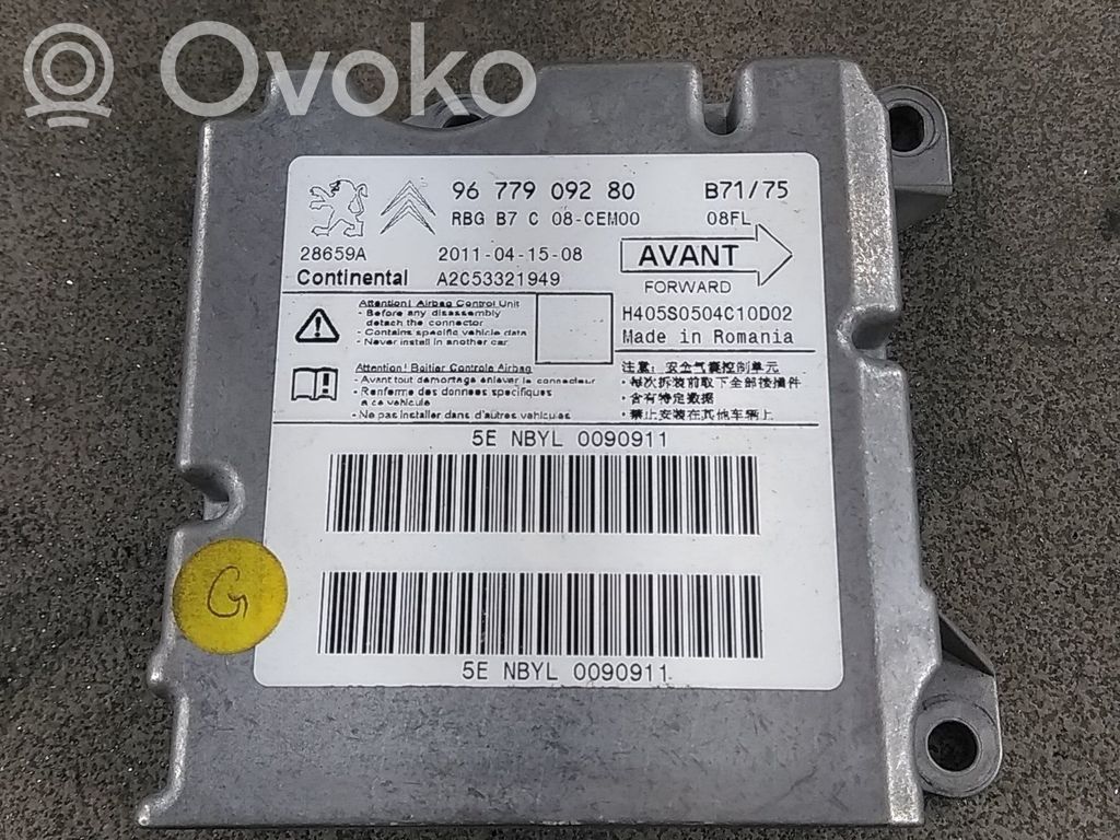 Citroen C4 II Airbag control unit/module 