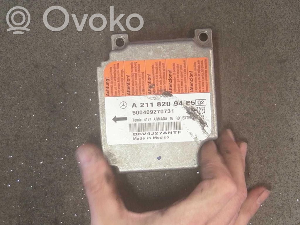 Centralina/modulo airbag   A2118209485