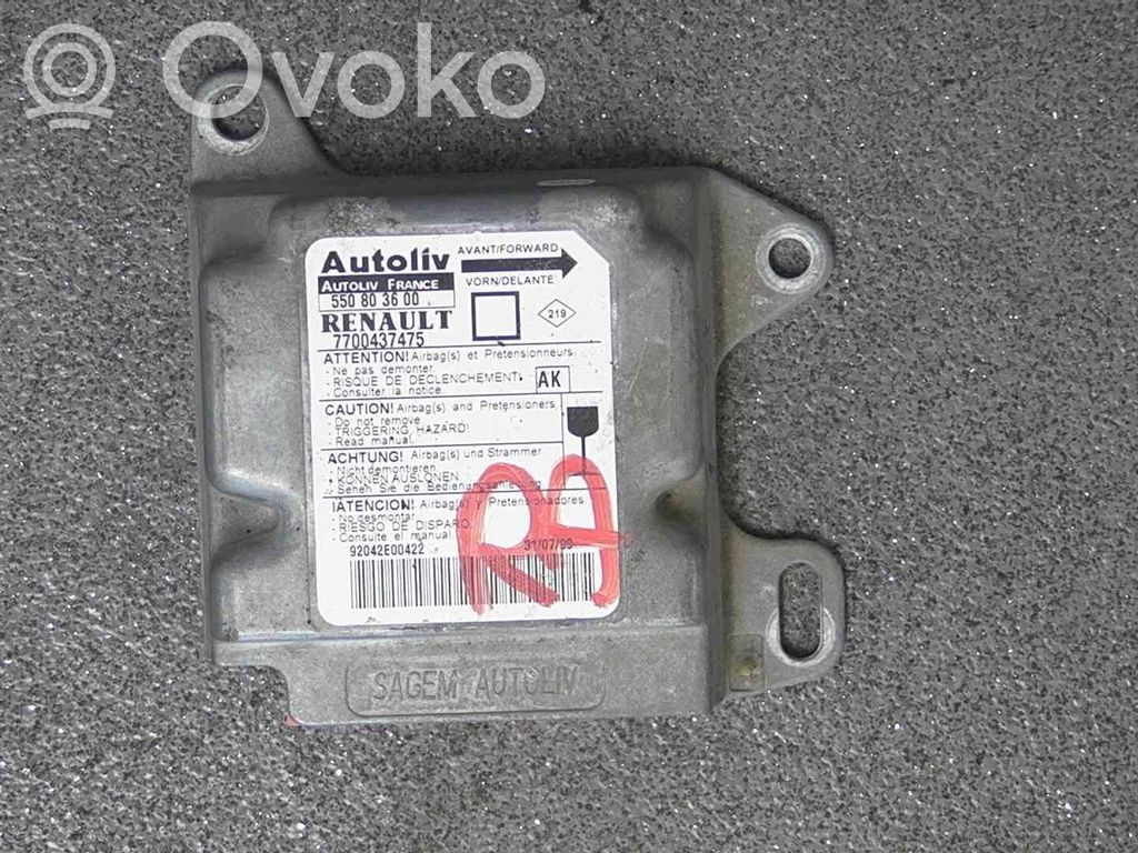Renault Megane I Unitate/modul de comandă airbaguri 