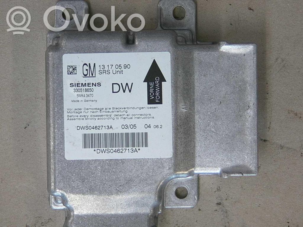 Centralina/modulo airbag   13170590