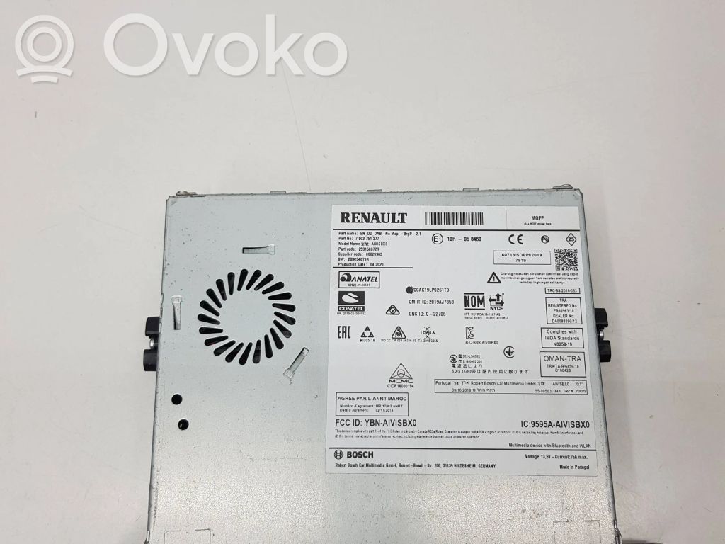 Renault Clio V Radio/CD/DVD/GPS head unit 