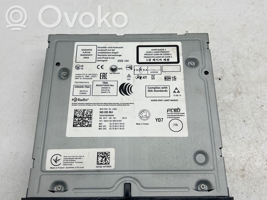 Skoda Octavia Mk3 (5E) Panel / Radioodtwarzacz CD/DVD/GPS 