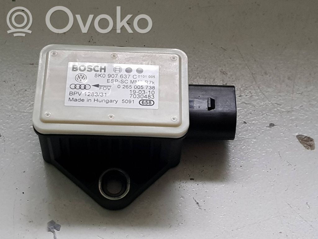 Audi A4 S4 B8 8K ESP acceleration yaw rate sensor 