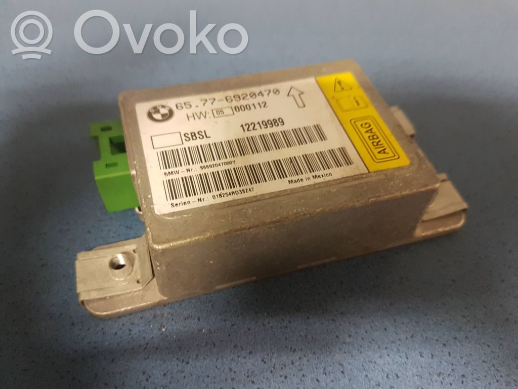 BMW 7 E65 E66 Unidad de control/módulo del Airbag 