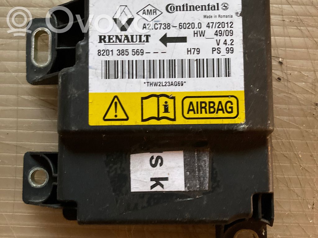 Airbag control unit/module   8201385569,A2C73860200