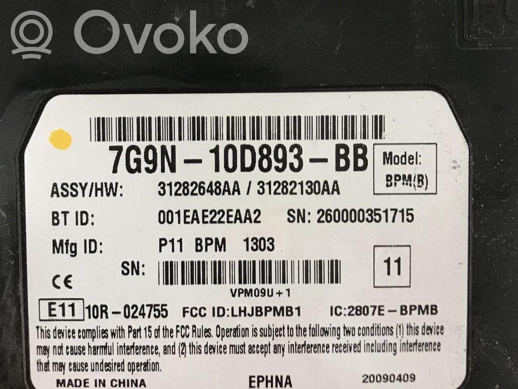 Volvo S80 Bluetooth control unit module 