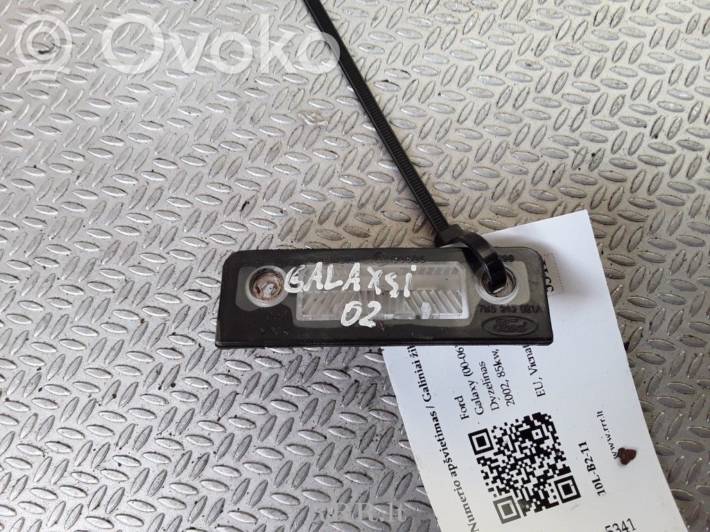 Ford Galaxy Éclairage de plaque d'immatriculation 