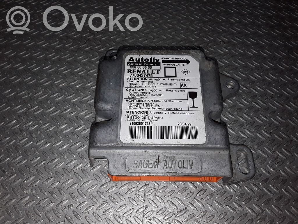 Airbag control unit/module   550803600,7700437475