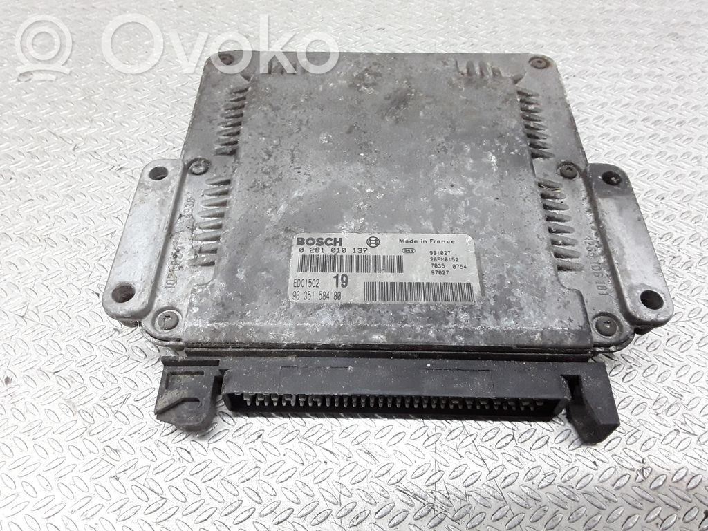 Engine control unit/module   9635158480,0281010137