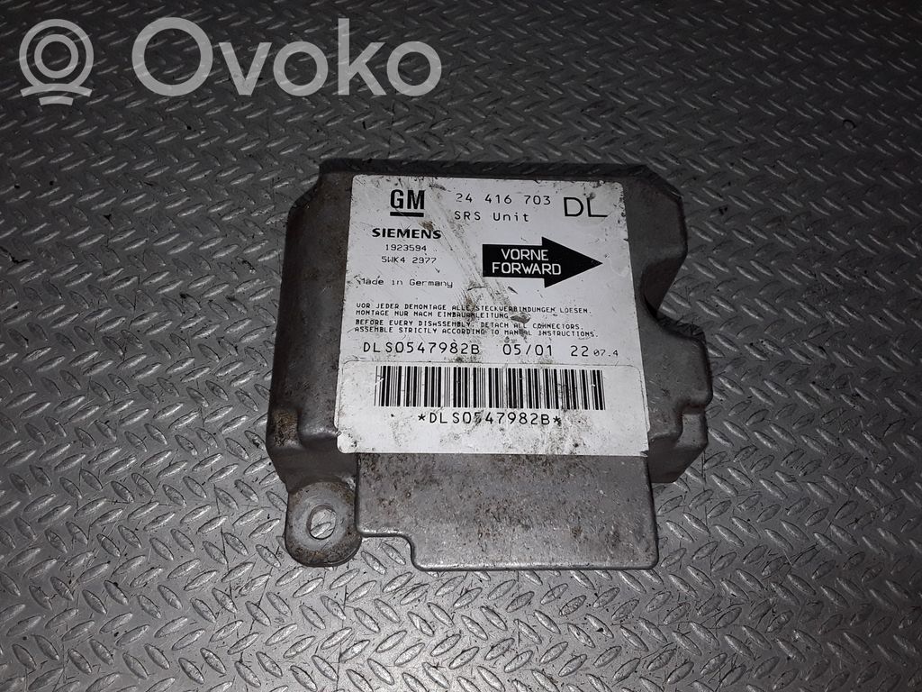Opel Astra G Airbag control unit/module 
