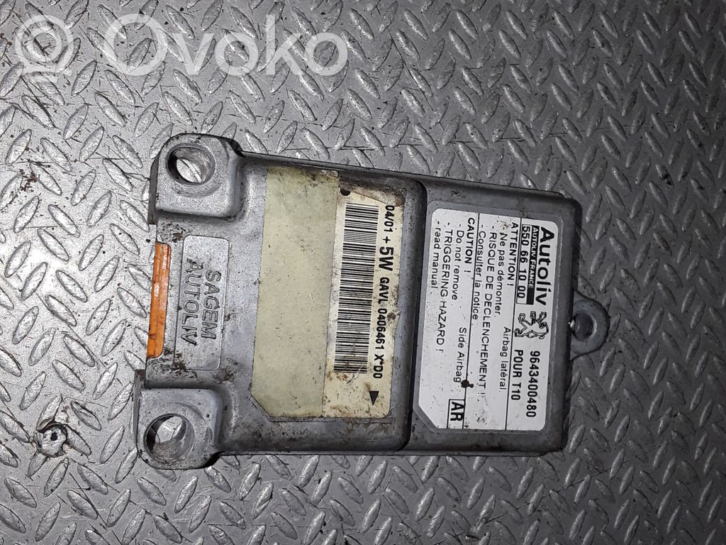 Peugeot 206 Turvatyynyn ohjainlaite/moduuli 