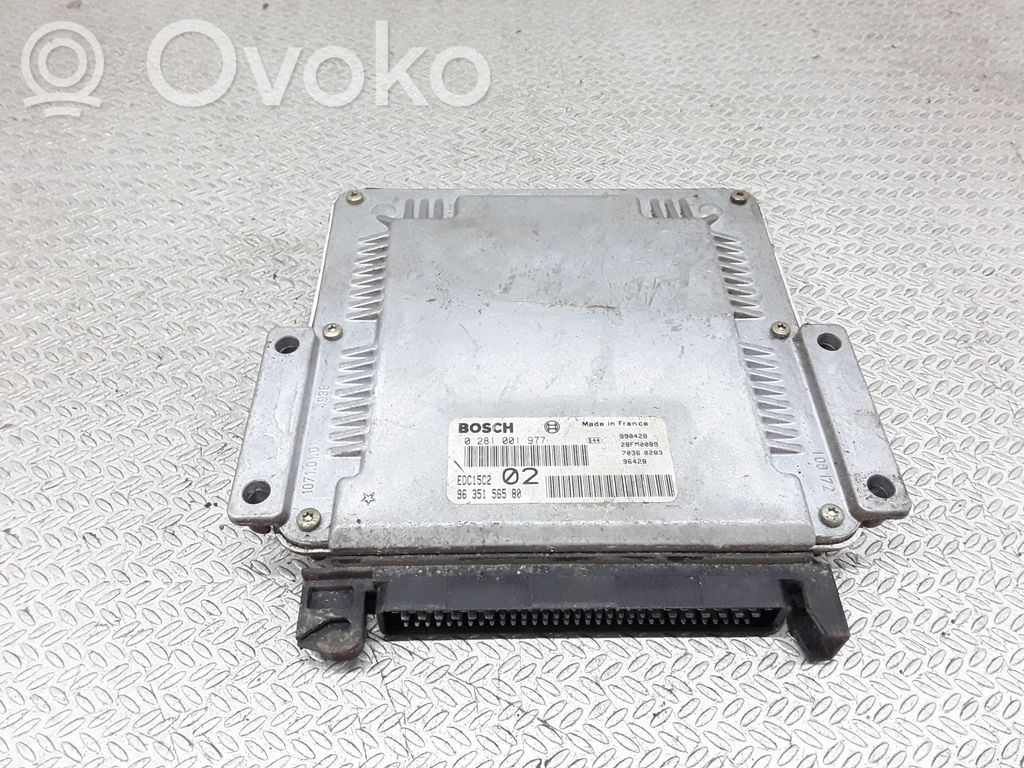 Engine control unit/module   9635156580,0281001977