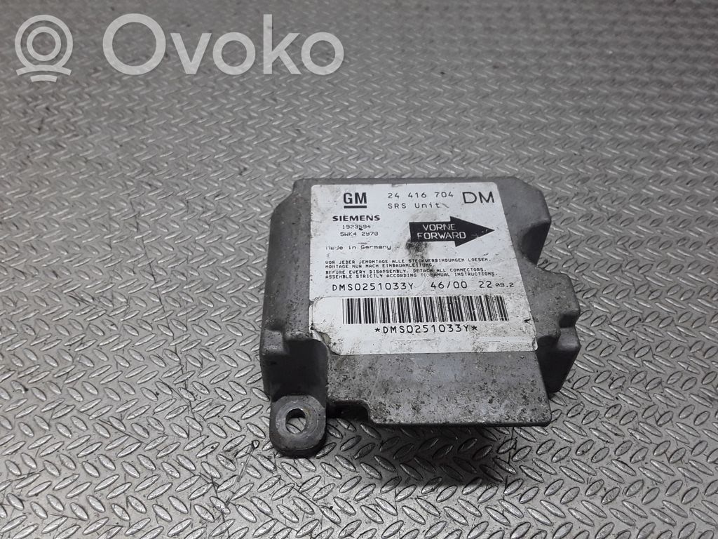 Opel Zafira A Airbag control unit/module 