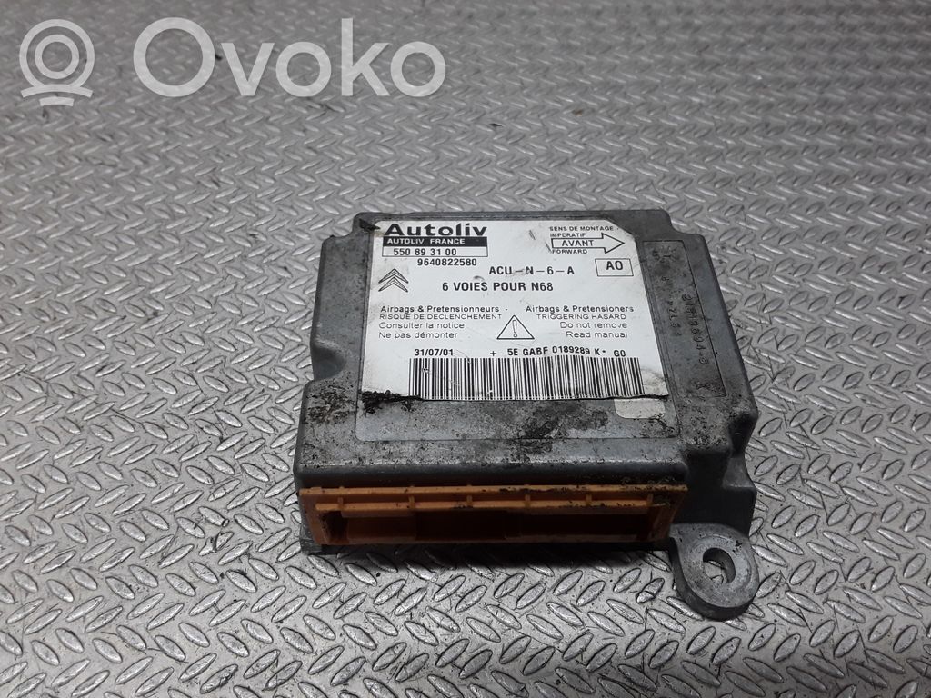 Centralina/modulo airbag   550893100,9640822580