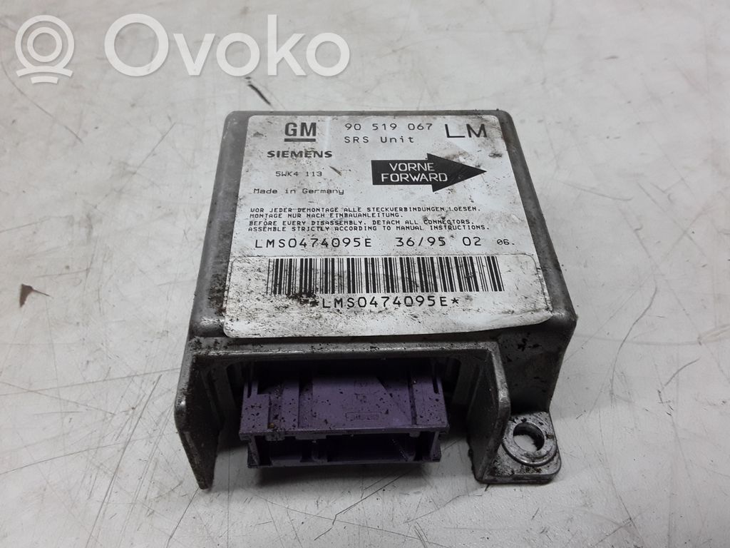 Opel Astra F Unidad de control/módulo del Airbag 