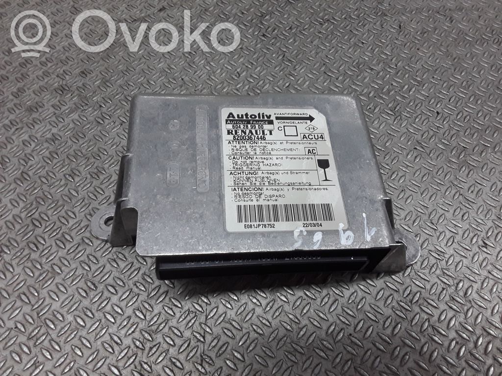 Renault Megane II Airbag control unit/module 