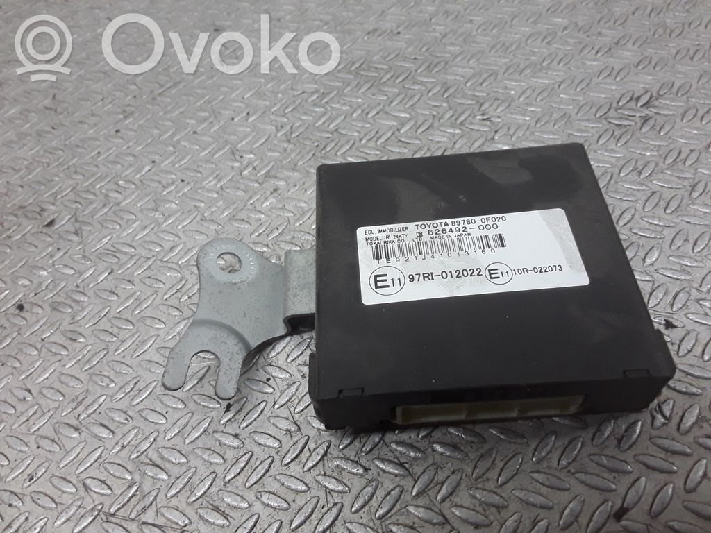 Unité de commande dispositif d'immobilisation   897800F020