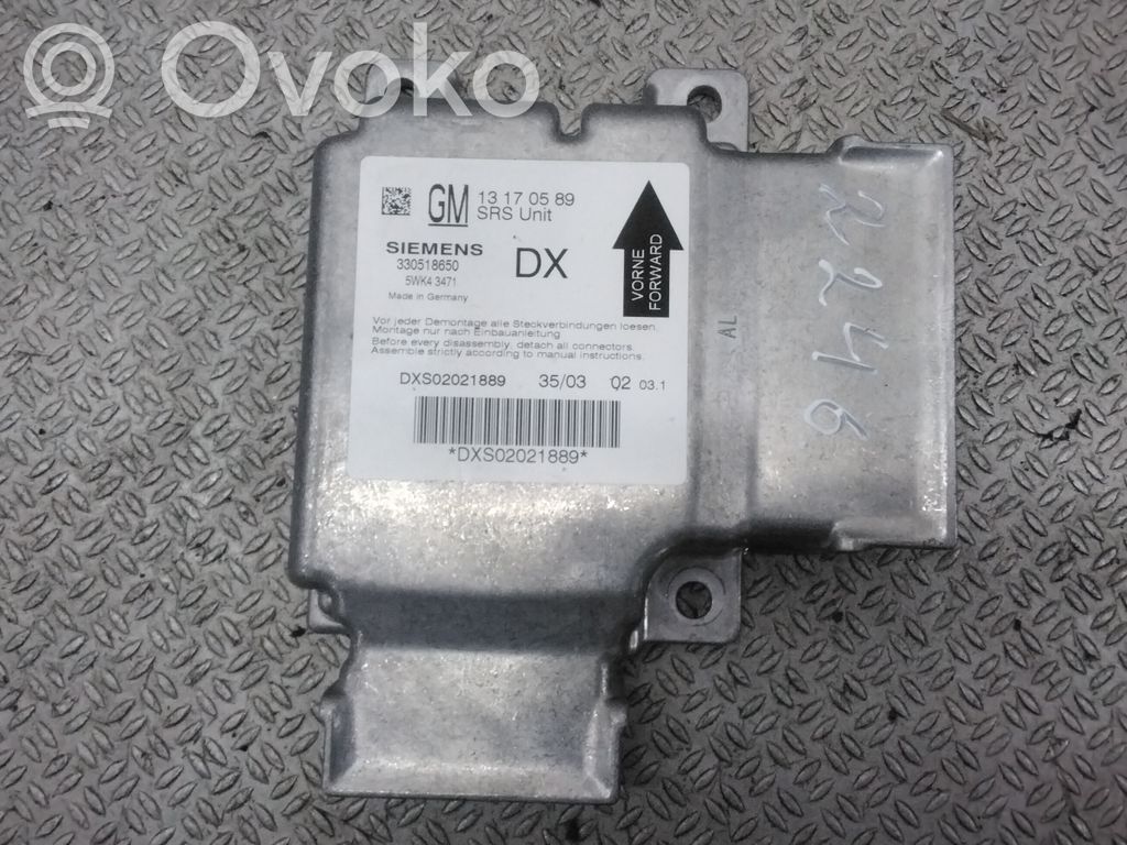 Airbag control unit/module   13170589,330518650
