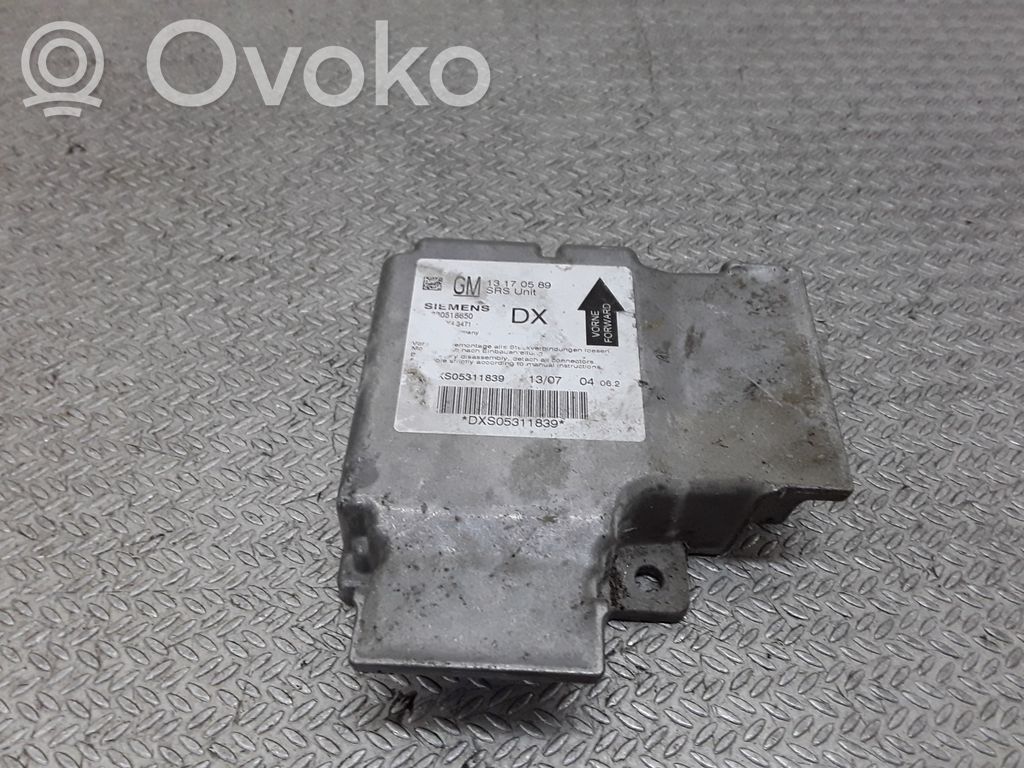 Unidad de control/módulo del Airbag   13170589