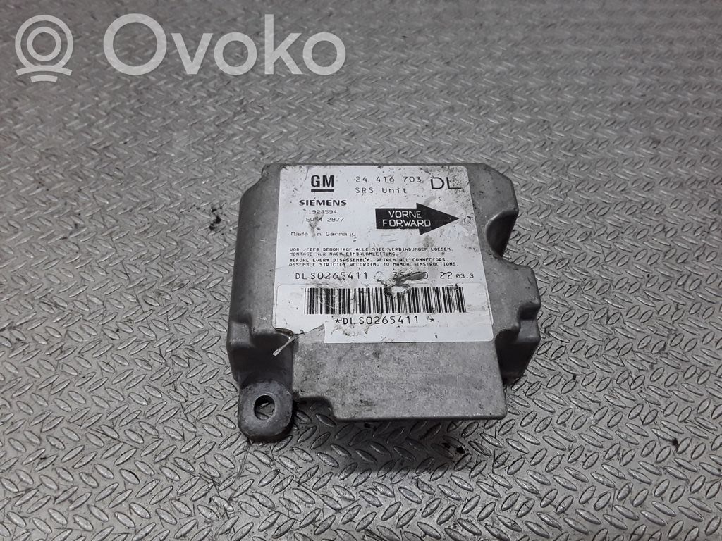 Opel Astra G Airbag control unit/module 